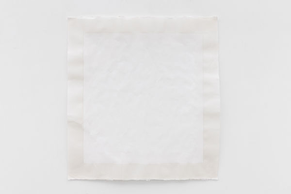 황정희 Hwang Jeong Hee Square 250706, 2025 Acrylic and graphite with Hanji paper 74 x 74 cm