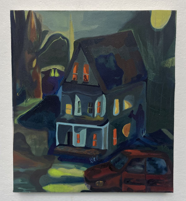 Lola Butan Arrival Time, 2022 Oil on canvas 19 x 17 in.