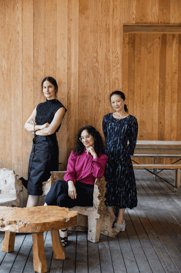 Crystalle Lacouture, Sarah Galender Meyer, and Yng-Ru Chen. Photography by Mel Taing. Image courtesy of Arrival.