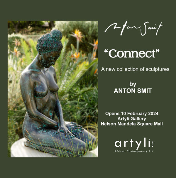 Connect Sculptures by Anton Smit, featuring works by Toni-Ann Ballenden, Fatima Tayob Moosa, Jo Roets & Andrew Ntshabele