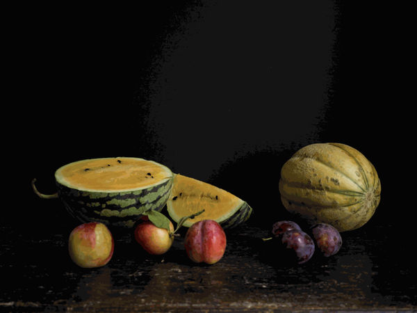 Dale Goffigon, Melons and Plums, 2020