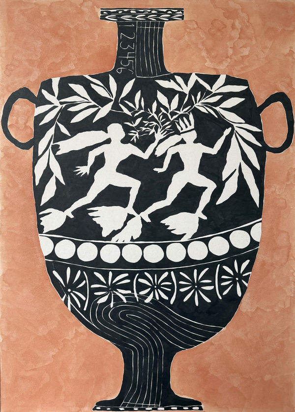 Kate Roebuck, Greek Pottery Redux: Track & Field, 2025