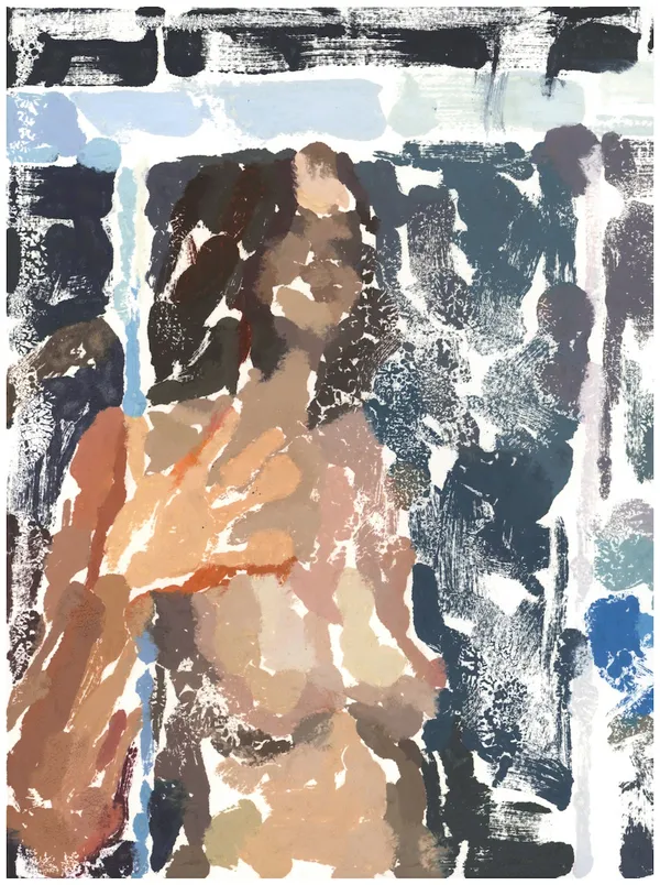 RACHEL RICKERT, Emerge, 2019, Oil on oil paper, 12 x 9”