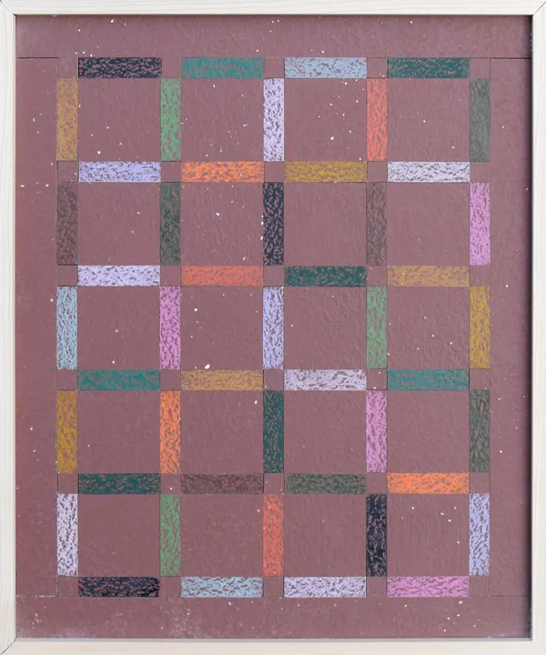 WILL SEARS, Gate IV, 2022 Latex, colored pencil and wood assemblage, 12 x 10”