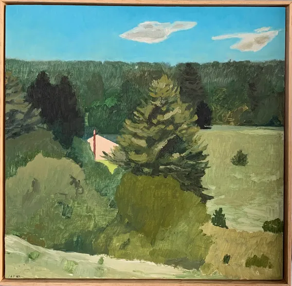 JARID DEL DEO, Arundel Landscape, 2022, Oil on panel, 14 x 14”