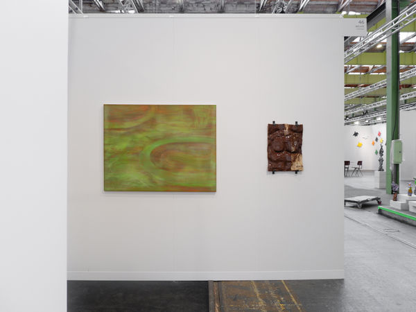 Brigade Gallery at Enter Art Fair 2025, presenting work by Petra Cortright, Ken Taylor Reynaga, Birk Bjørlo and Davide Hjort Di Fabio.