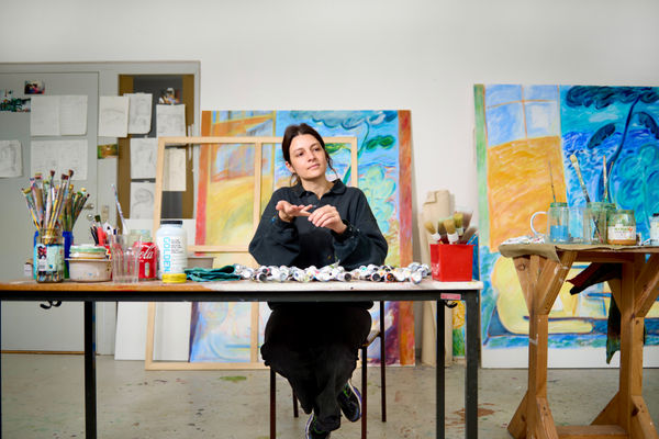Coline Marotta in her studio (2024). Photo by Benedikte Kjærulff.