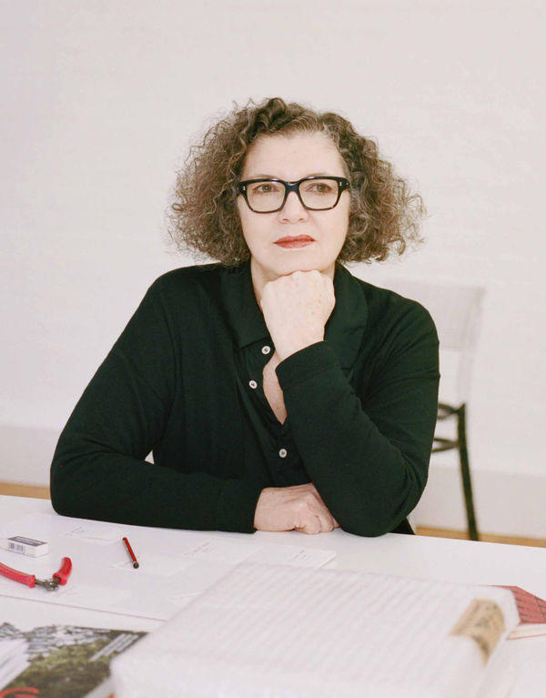 Portrait of Mona Hatoum, London studio 2018. Photo by Gabby Laurent