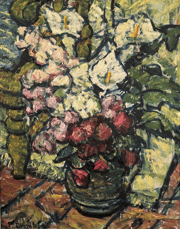 Peggy Crombie, Flower Arrangement on Floor