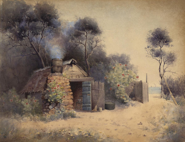 Jessie Laver Evans, Fisherman's Hut, Brighton