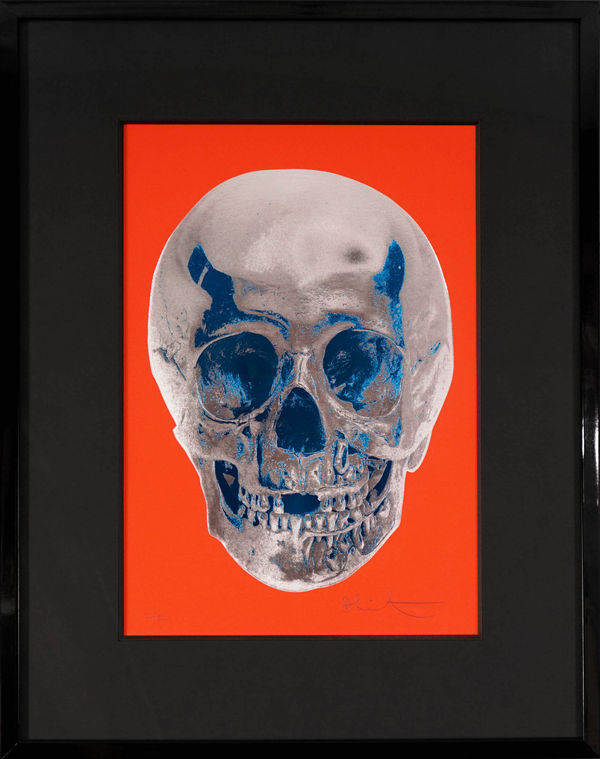 Damien Hirst, Skull Red/Silver, 2012