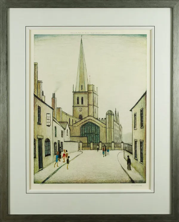 L.S Lowry - Burford Church , 1973
