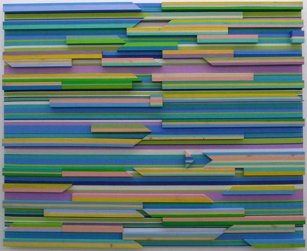 Pr, Spectrum 光谱, 镨, ZAKA, 2012, Acrylic on block and canvas 丙烯, 木条, 成品布