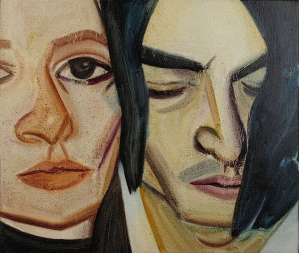 Depp and Kate, Hu Zi 胡子, 2013, Oil on canvas布面油画, 40 x 45 cm