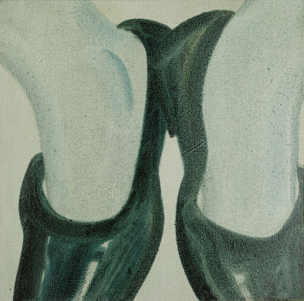 Green shoes, HU Zi 胡子, 2013. Oil on canvas 布面油画, 30 × 30 cm