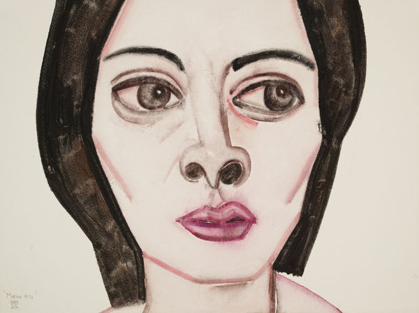 Marina 1974, HU Zi 胡子, 2014,Gouache on paper 纸上水粉, 40.5 × 54 cm