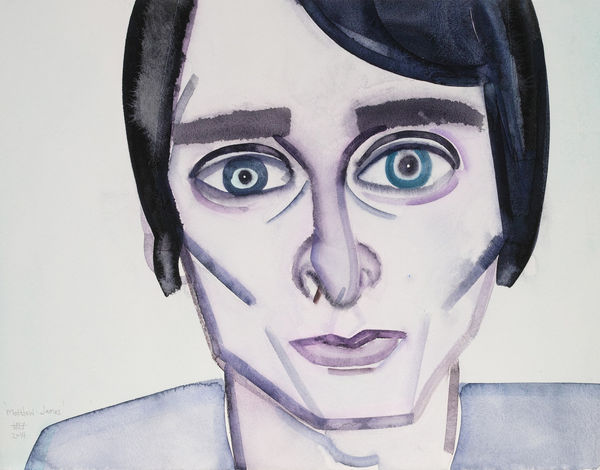Matthew Bellamy, HU Zi 胡子, 2014, Gouache on paper纸上水粉, 42.5 × 54 cm