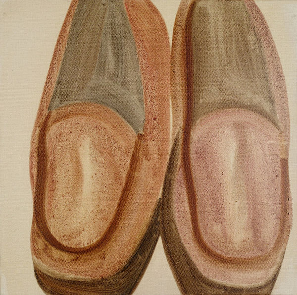 Shoes, HU Zi 胡子, 2013. Oil on canvas 布面油画, 35 × 35 cm