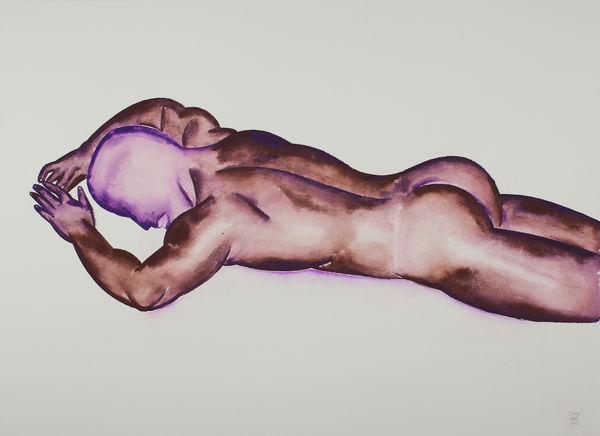 Sleep, HU Zi 胡子, 2012. Gouache on paper 纸上水粉, 56 × 76 cm