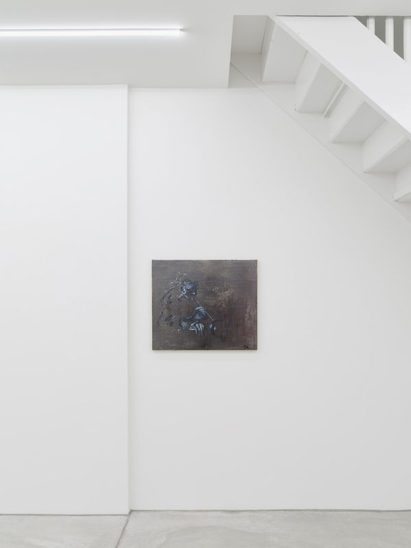 Puff, 2024, Oil and pigmented marble powder on jute, 60 x 70 cm | 23.6 x 27.6 in.