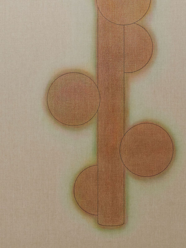 Detail, Tree, 2025, oil and pencil on linen in ash frame, 230 x 180 cm | 90 1/2 x 70 7/8 in