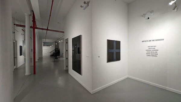 Installation view of our 2024 exhibition Artists on the Bowery Part 5 at Westwood Gallery NYC