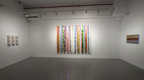 Installation view of our 2024 exhibition Steve Silver: Empirical Horizons at Westwood Gallery NYC