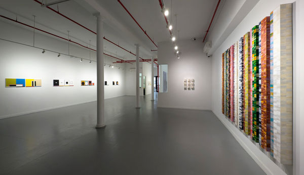 Installation view of our 2024 exhibition Steve Silver: Empirical Horizons at Westwood Gallery NYC