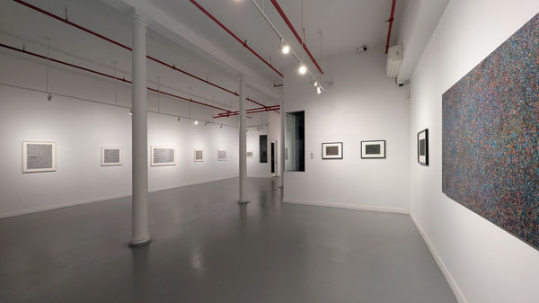 Installation view of 2024 exhibition Mark Makers: Inger Johanne Grytting and James Juthstrom at Westwood Gallery NYC