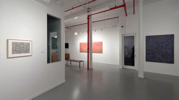Installation view of 2024 exhibition Mark Makers: Inger Johanne Grytting and James Juthstrom at Westwood Gallery NYC