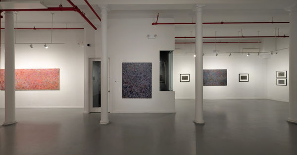 Installation view of 2024 exhibition Mark Makers: Inger Johanne Grytting and James Juthstrom at Westwood Gallery NYC