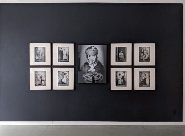Installation view of Lazhar Mansouri: Lifting the Veil, Portraits of Amazigh Women at Westwood Gallery NYC 2020