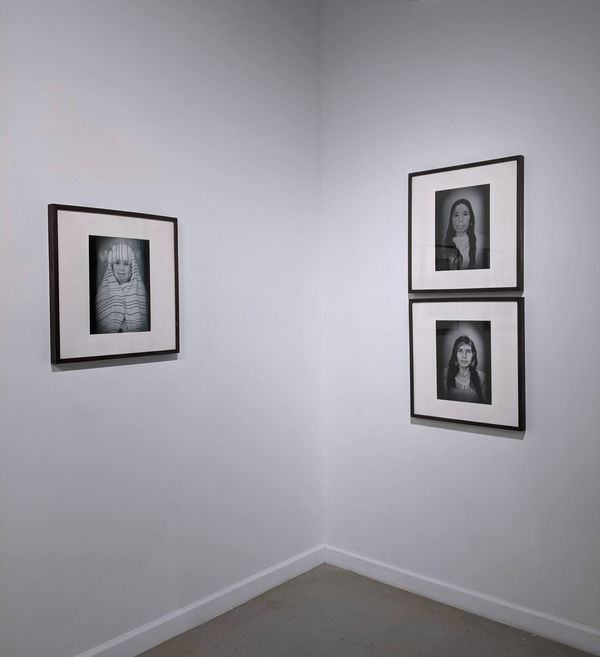 Installation view of Lazhar Mansouri: Lifting the Veil, Portraits of Amazigh Women at Westwood Gallery NYC 2020