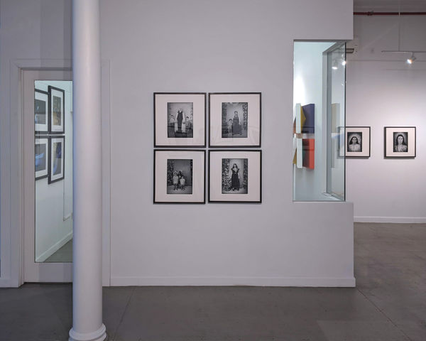 Installation view of Lazhar Mansouri: Lifting the Veil, Portraits of Amazigh Women at Westwood Gallery NYC 2020