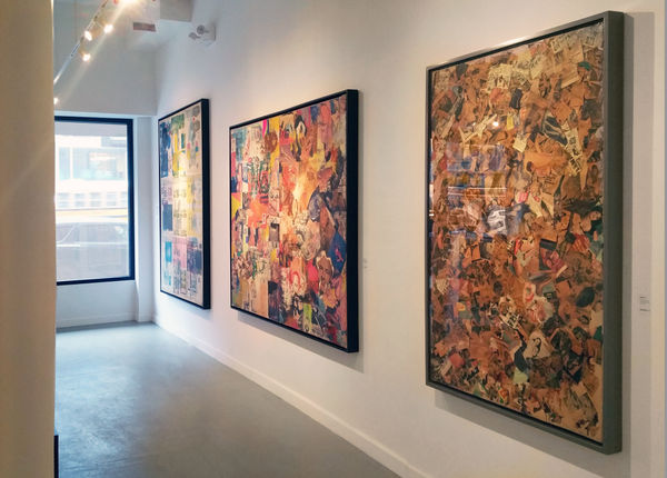 Installation view of 2017 exhibition, Boris Lurie: Life After Death, at Westwood Gallery NYC