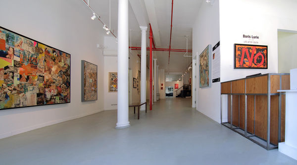Installation view of 2017 exhibition, Boris Lurie: Life After Death, at Westwood Gallery NYC