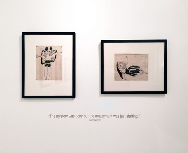 Installation view of 2016 exhibition Andy Warhol: Drawn to Dance at Westwood Gallery NYC