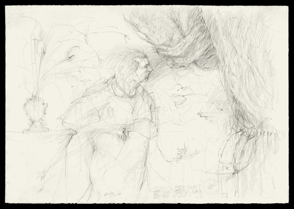 William Kentridge A Formal Portrait of the Young Man as an Artist, 1980 signed, dated 17 November 1980, inscribed with the title and embossed with an Irene Antoinette Geffen Transvaal Notary stamp pencil on paper 51 x 72 cm