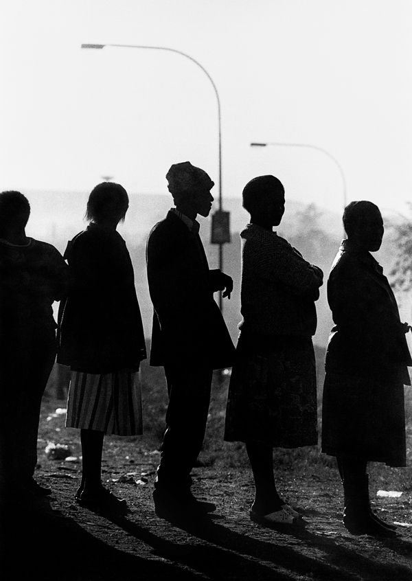 Voters lineup to vote in the historic elections that brought democracy to South Africa, 1994, 2024