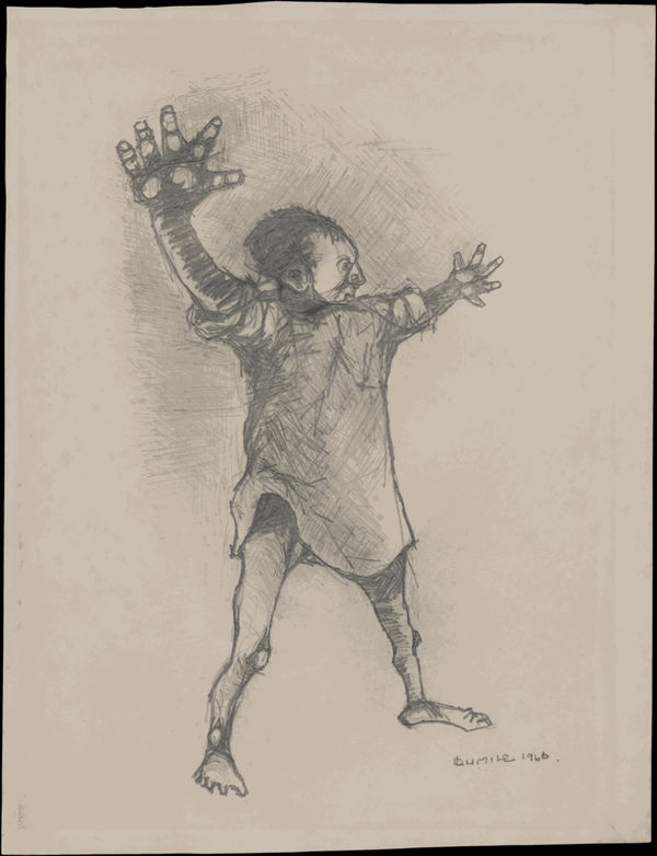 Untitled (Young boy with arms stretched out), 1966