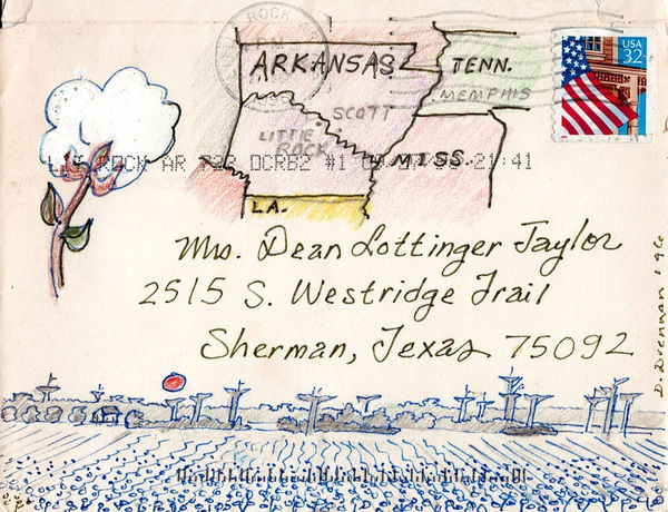 Cotton field and regional map