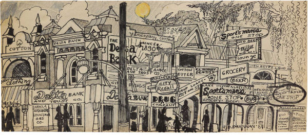 Cityscape with Delta Bank