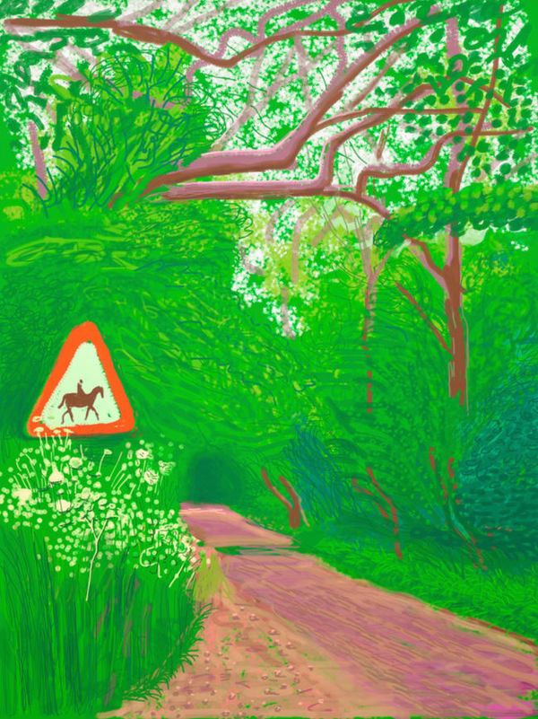 DAVID HOCKNEY The Arrival of Spring in Woldgate, East Yorkshire, 30 May 2011, 2011 iPad drawing printed on paper 55 x 41.5 In Edition of 25