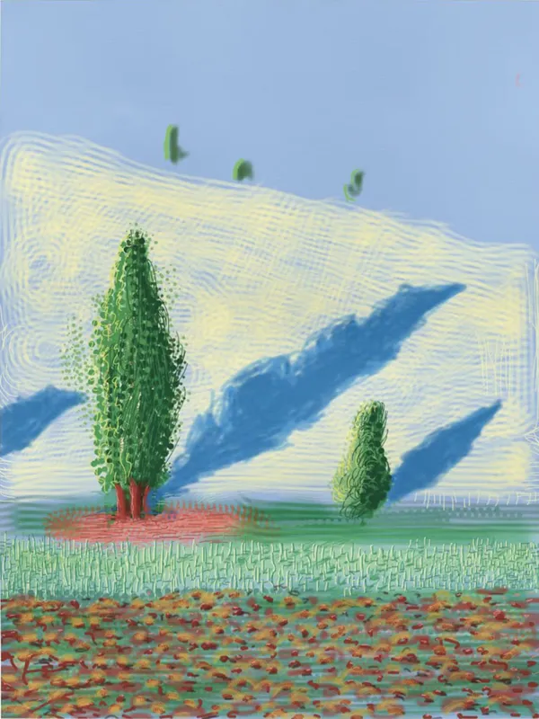 DAVID HOCKNEY The Yosemite Suite, No. 10, 2010 iPad drawing printed on paper 37 x 28 in Edition of 25 PRICE: £125,000