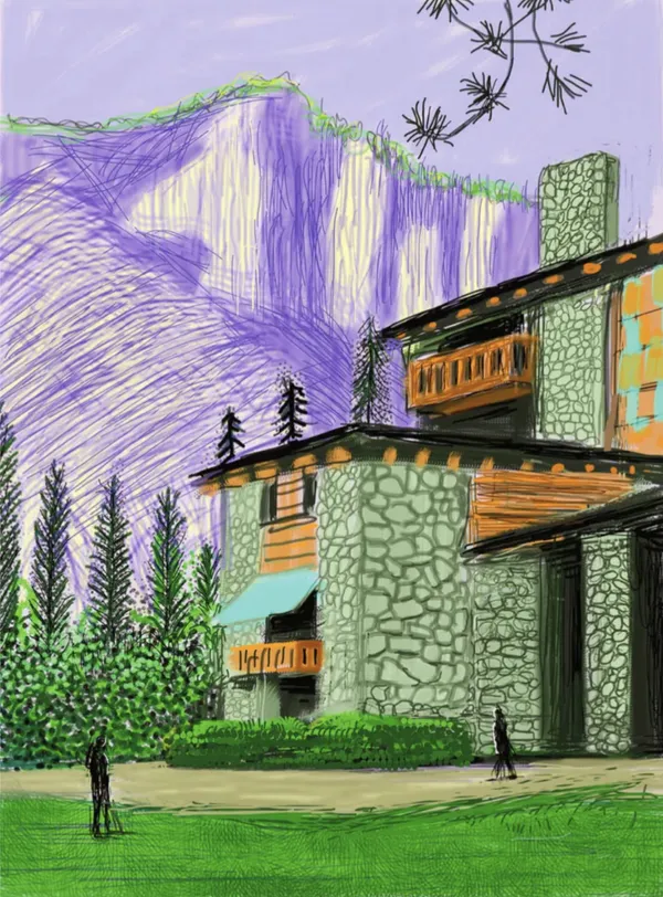 DAVID HOCKNEY The Yosemite Suite, No. 23, 2010 iPad drawing printed on paper 37 x 28 in Edition of 25 PRICE: £115,000