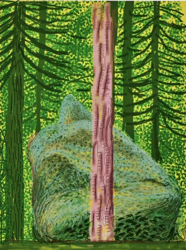 DAVID HOCKNEY The Yosemite Suite, No. 19, 2010 iPad drawing printed on paper 37 x 28 in Edition of 25 PRICE: Contact for Pricing