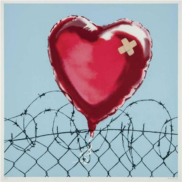 Banksy Love Hurts 2012 screenprint edition signed and unsigned