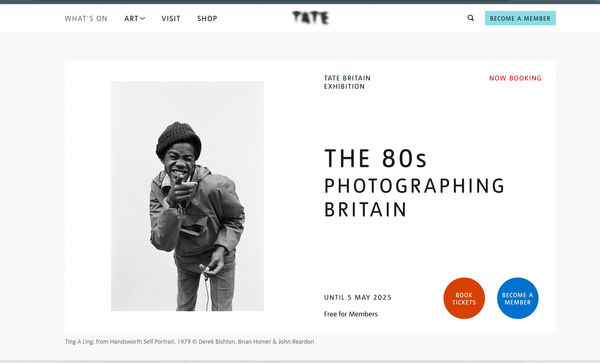 Loans to The 80s: Photographing Britain at TATE BRITAIN