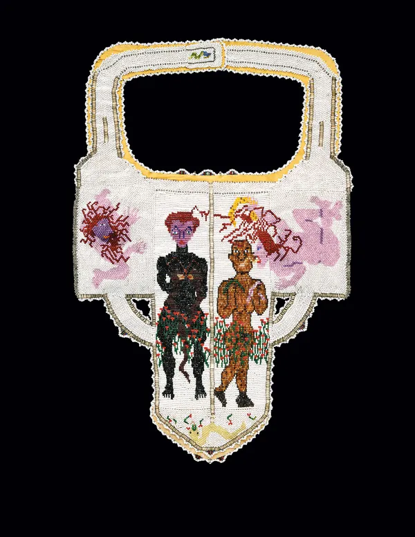 Joyce J. Scott Adam and Eve Being Cast from the Garden of Eden, 1981-1982