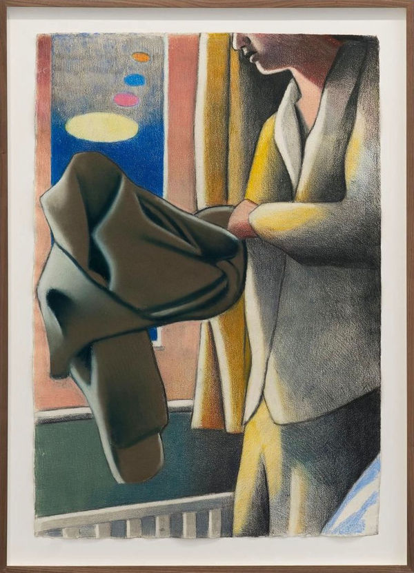 Maybe the last , 2025 Pencil and chalk pastel on Waterford paper 115 x 83 cm